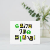 Rettet den Planeten Postkarte (Stehend Vorderseite)