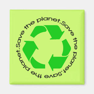 Rettet den Planeten Recycelnd Sensibilisierungsm Magnet