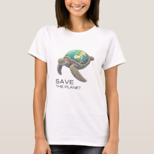 Rettet den Planeten - Sea Turtle Earth Edition T-Shirt