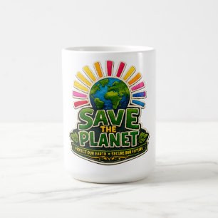 🌍☕ „Rettet den Planeten“-Tasse🌱 Kaffeetasse
