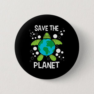 Rettet den Planeten - Umweltschutz Erde D Button