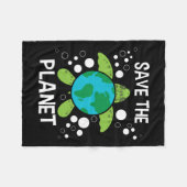 Rettet den Planeten - Umweltschutz Erde D Fleecedecke (Vorderseite (Horizontal))