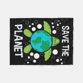 Rettet den Planeten - Umweltschutz Erde D Fleecedecke (Vorderseite (Horizontal))