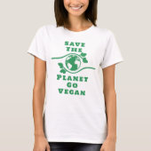 Rettet den Planeten Veganen T - Shirt der Frauen (Vorderseite)
