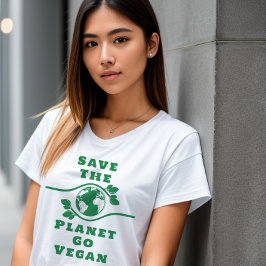 Rettet den Planeten Veganen T - Shirt der Frauen