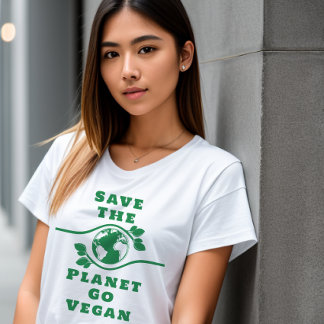 Rettet den Planeten Veganen T - Shirt der Frauen