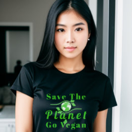 Rettet den Planeten Veganen T - Shirt der Frauen
