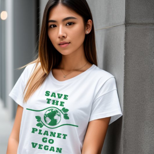 Rettet den Planeten Veganen T - Shirt der Frauen