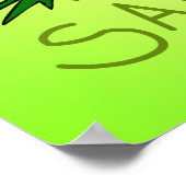 Rettet den Sumpf Frosch Liebe Grüne Poster (Ecke)