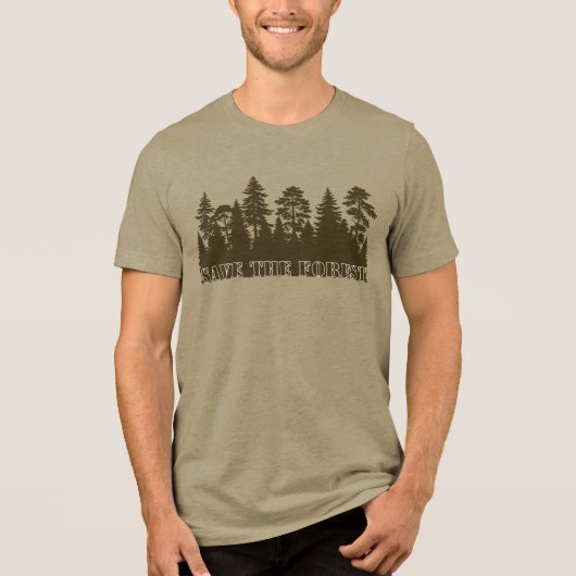 Rettet-den-Wald-T-Shirt Tri-Blend Shirt (Vorderseite)