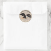 Rettet die Adler Runder Aufkleber (Tasche)
