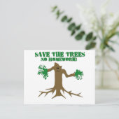 Rettet die Bäume Postkarte (Stehend Vorderseite)