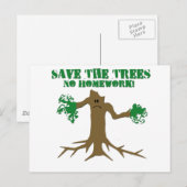 Rettet die Bäume Postkarte (Vorne/Hinten)