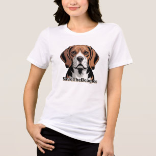 Rettet die Beagles Hunde Liebhaber Tri-Blend Shirt