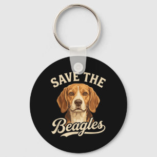 Rettet die Beagles Süßes Hundeliebhaber-Design Schlüsselanhänger