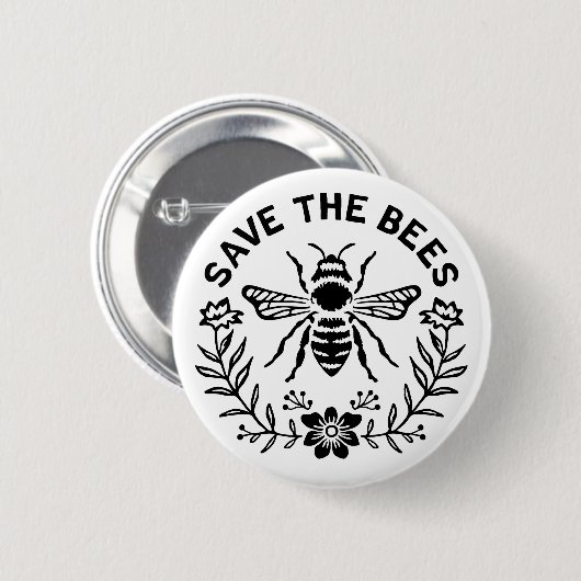 Rettet die Bienen Button (Vorne & Hinten)