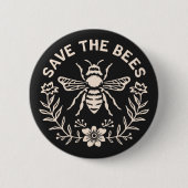 Rettet die Bienen Button (Vorderseite)