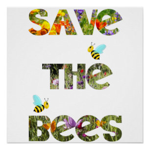 Rettet die Bienen (englisch) Poster