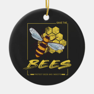 Rettet die Bienen für Imker und Bienenzüchter Keramik Ornament