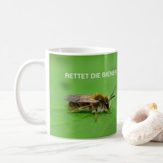 Rettet die Bienen Kaffeetasse (Mit Donut)