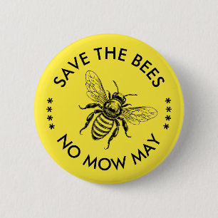 Rettet die Bienen, keine Mahd im Mai, Schutz der B Button