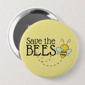 Rettet die Bienen Knopf Button (Vorne & Hinten)