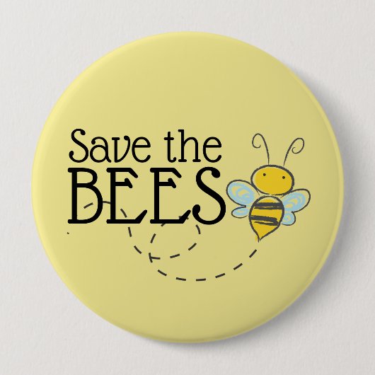 Rettet die Bienen Knopf Button (Vorderseite)