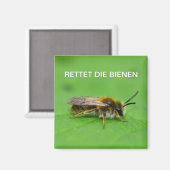 Rettet die Bienen Magnet (Vorderseite/Rückseite)