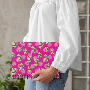 Rettet die Bienen rosa Floralien  Notizblock