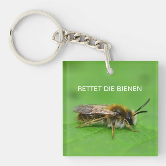 Rettet die Bienen Schlüsselanhänger (Vorderseite)