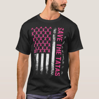 Rettet die Brustkrebsaufklärungsflagge der USA Pin T-Shirt