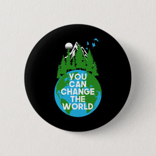 Rettet die Coolen Earth Day Liebhaber der Erde Button