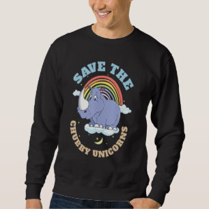 Rettet die dicken Einhörner Süßes Nashorn 4 Sweatshirt