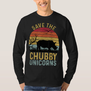 Rettet die dicken Einhörner Vintage lustiger Rhino T-Shirt