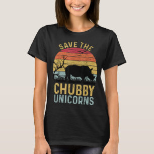Rettet die dicken Einhörner Vintage lustiger Rhino T-Shirt