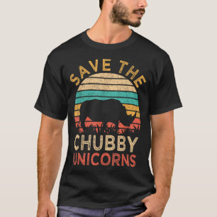 Rettet die dicken Einhörner Vintage lustiger Rhino T-Shirt