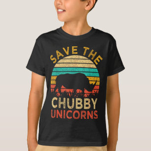 Rettet die dicken Einhörner Vintage lustiger Rhino T-Shirt