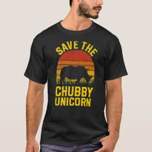 Rettet die dicken Einhörner Vintage Rhino Tier Rig T-Shirt