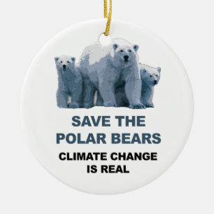Rettet die Eisbären Keramikornament