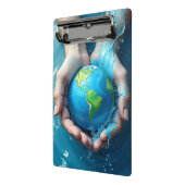 „Rettet die Erde, Wasserplanet“ Mini Klemmbrett (Gewinkelt2)