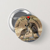 Rettet die Kängurus Button (Vorne & Hinten)
