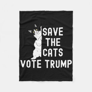 Rettet die Katzen, wählt Trump, lustiger politisch Fleecedecke