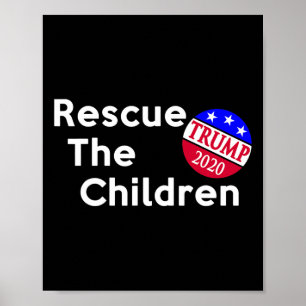 Rettet die Kinder Trump Präsidentschaftswahl Poster