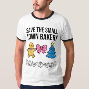 "Rettet die kleine Bäckerei im Dorf"-Shirt   Warme T-Shirt