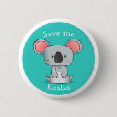 Rettet die Koalas Button (Vorderseite)