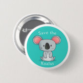 Rettet die Koalas Button (Vorne & Hinten)