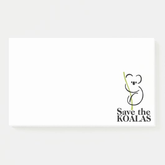 Rettet die Koalas Post-it Klebezettel (Vorderseite)