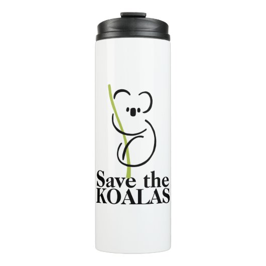 Rettet die Koalas Wasserflaschen Thermosbecher (Vorderseite)
