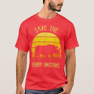 Rettet die molligen Einhörner Vintage lustiger Rhi T-Shirt