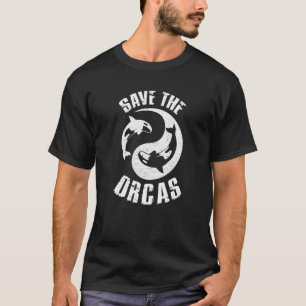 Rettet die Orcas Orca Mörderwal Meer Panda Tauch D T-Shirt